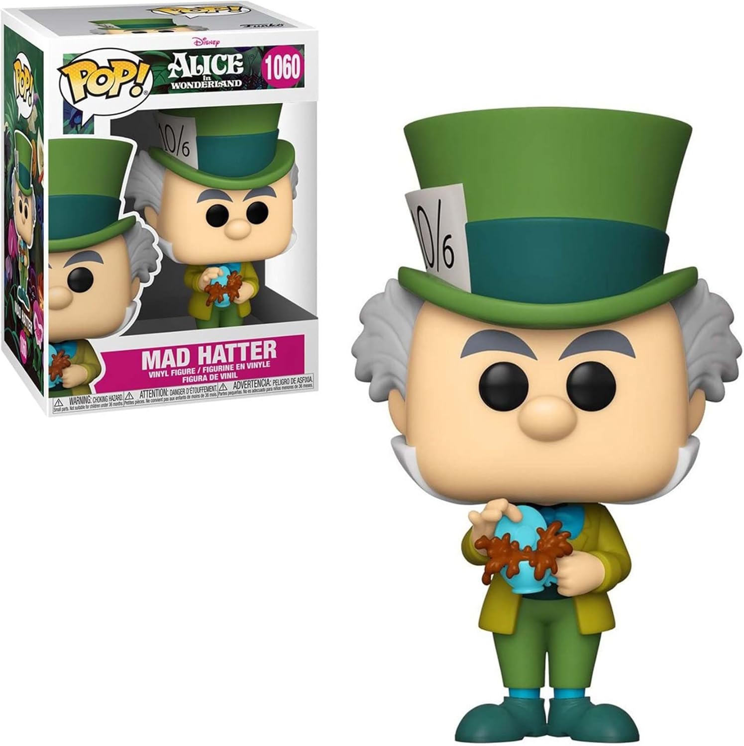 POP Disney: Alice in Wonderland 70th - Mad Hatter Funko Pop! Vinyl Figure (Bundled with Compatible Pop Box Protector Case) Multicolor 3.75 inches