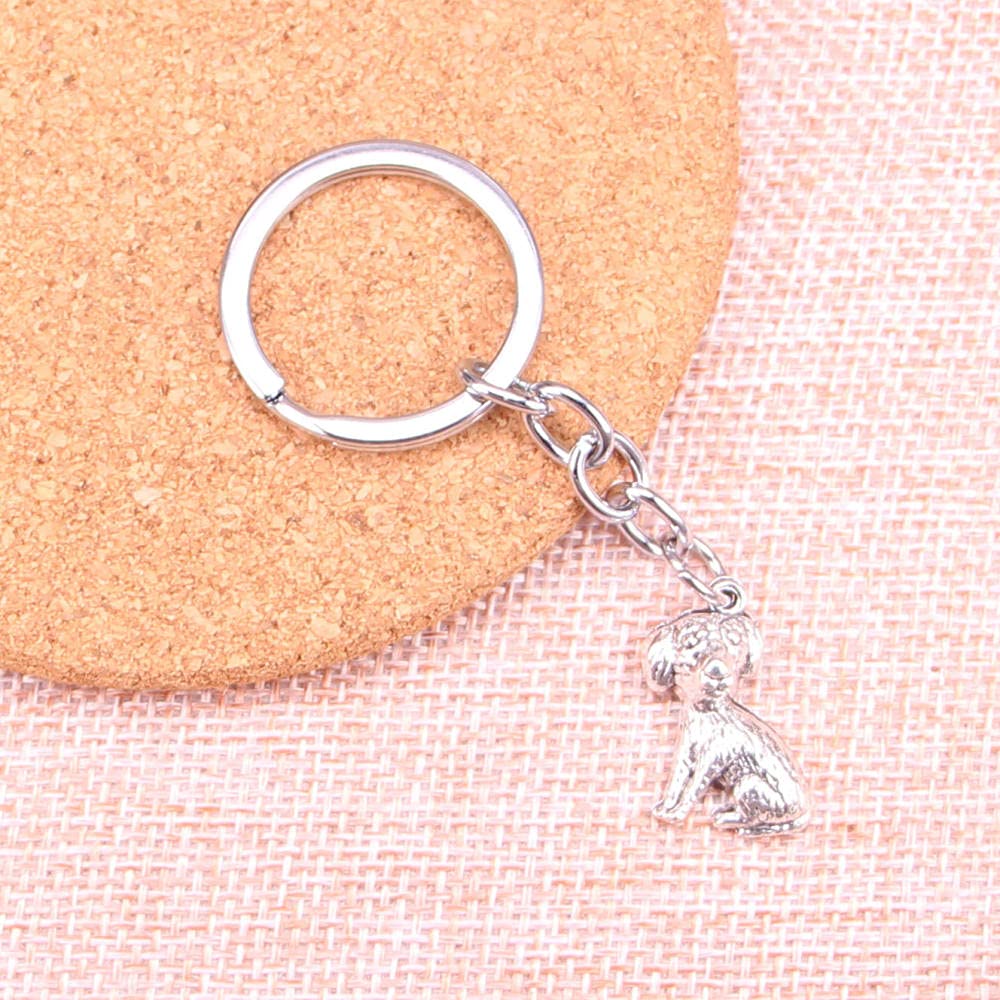 20 Stücke 22 X 13 Mm Hund Anhänger DIY Männer Auto Schlüsselanhänger Ring Halter Schlüsselanhänger Souvenir Schmuck Geschenk