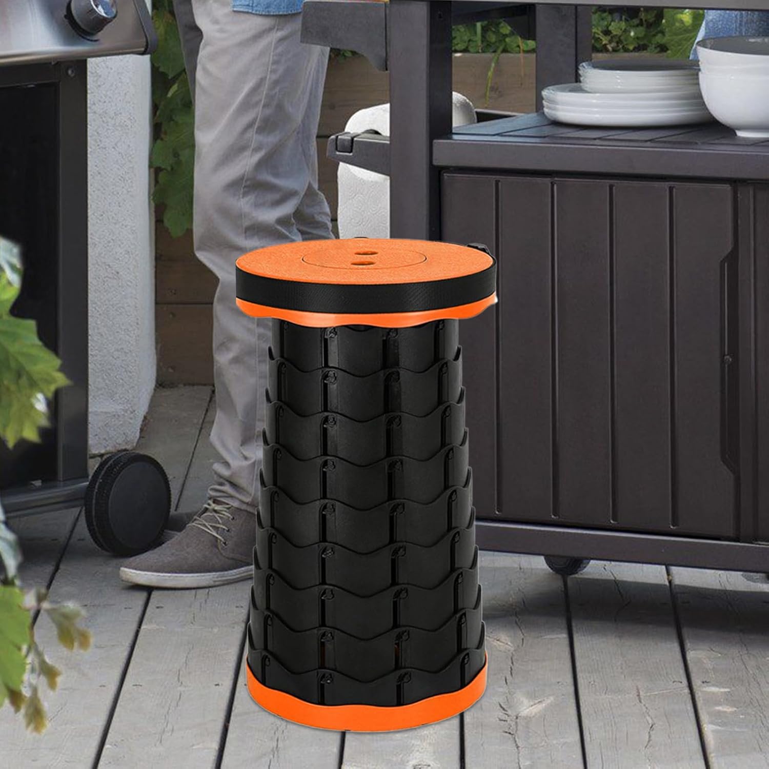 Genérico Portable Folding Stool – Folding Fishing Chair – Adjustable Hiking Stool for Outdoor Camping Beach Fishing Garden Travel Picnic
