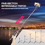 ULANZI MT-44 Extendable Phone Tripod - 43 inch Portable Vlog Camera Tripod Handheld with Ball Head, Tabletop & Travel Tripod for Vlogging/Live Streaming/Video Recording