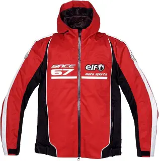 エルフ(ELF) ジャケット Hooded(フーデッド) ナイロンブルゾン レッド 4L EL-6247