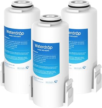 Waterdrop EDFX Water Filter Replacement for Waterdrop ED61 Pitcher, 3 Pack