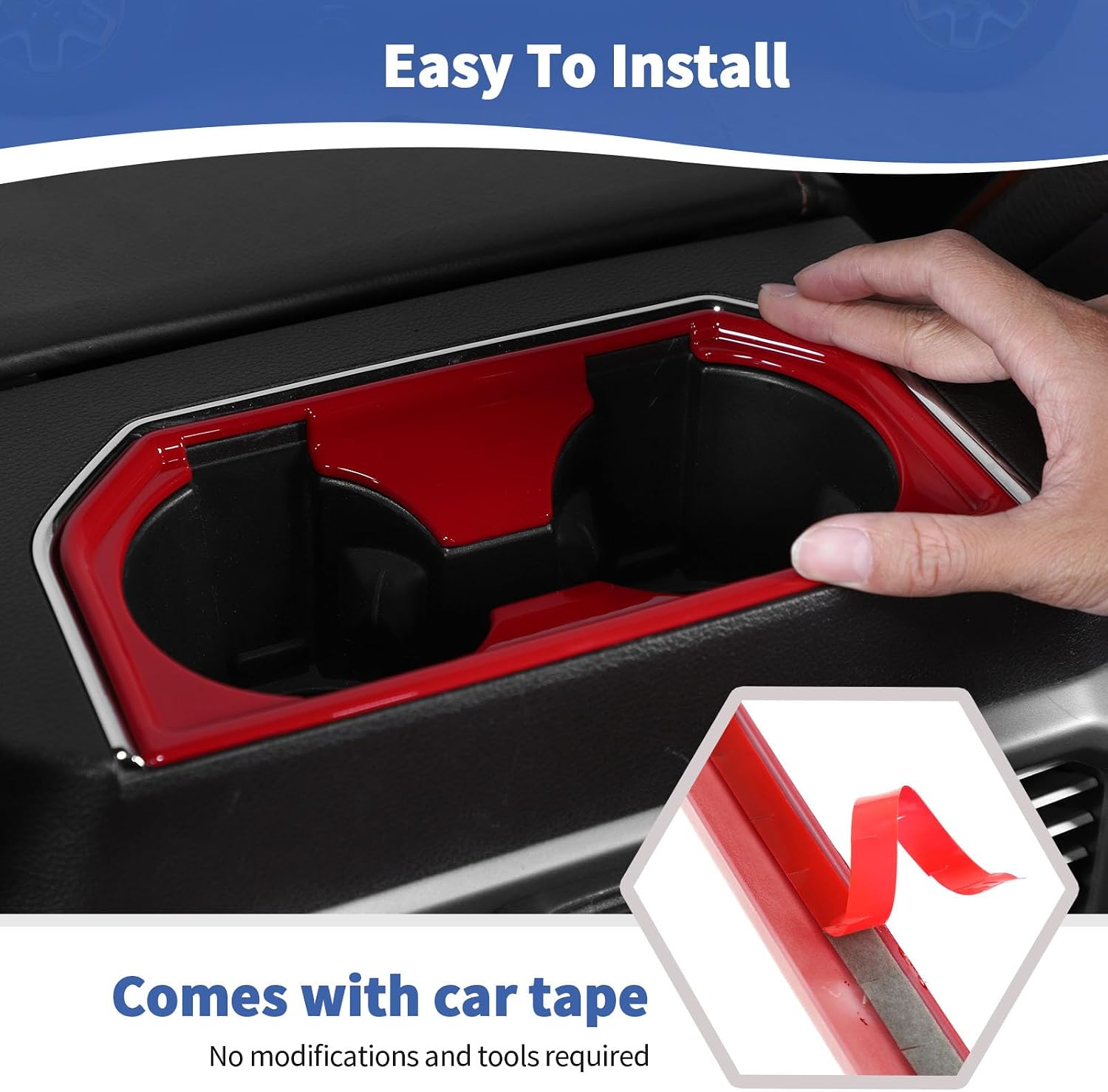 RT-TCZ Rear Seat Cup Holder Panel Trim Cover for Ford F150 2015-2020