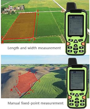 EM90 Handheld GPS Navigation Track, Land Area Measurement Calculator Meter, Area Distance Meter, GPS Area Distance Measure, Land Survey Equipment, 100-240V