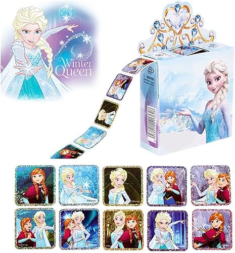 Miniatura 2 de Paquete de 2 calcomanías de princesa para niños en 20 diseños, 400 calcomanías de rollo de recompensa, calcomanías de rollo de 1-12 pulgadas para