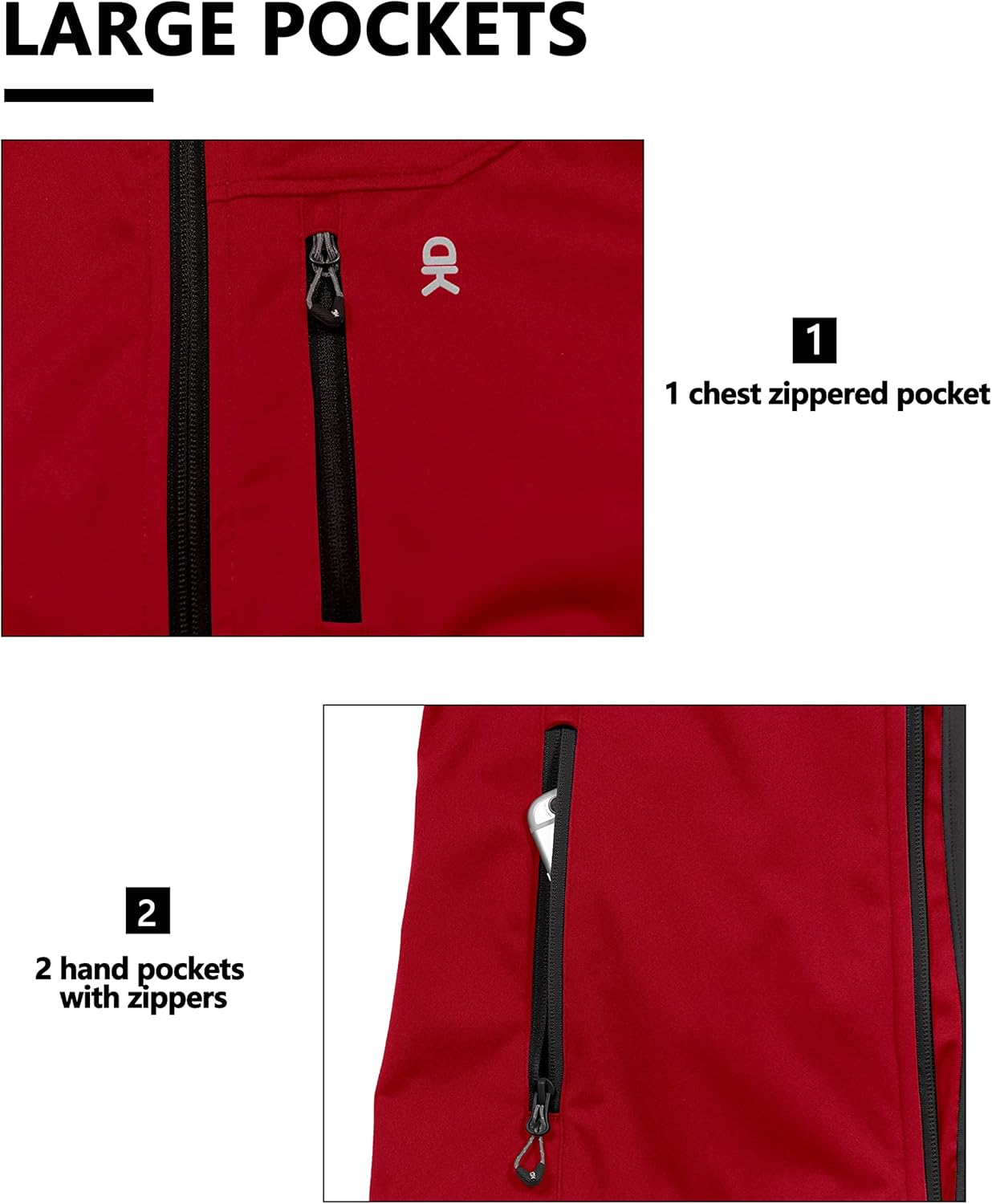 Little Donkey Andy Men's Lightweight Softshell Vest Windproof Sleeveless Jacket for Travel Hiking Running Golf - Image 6