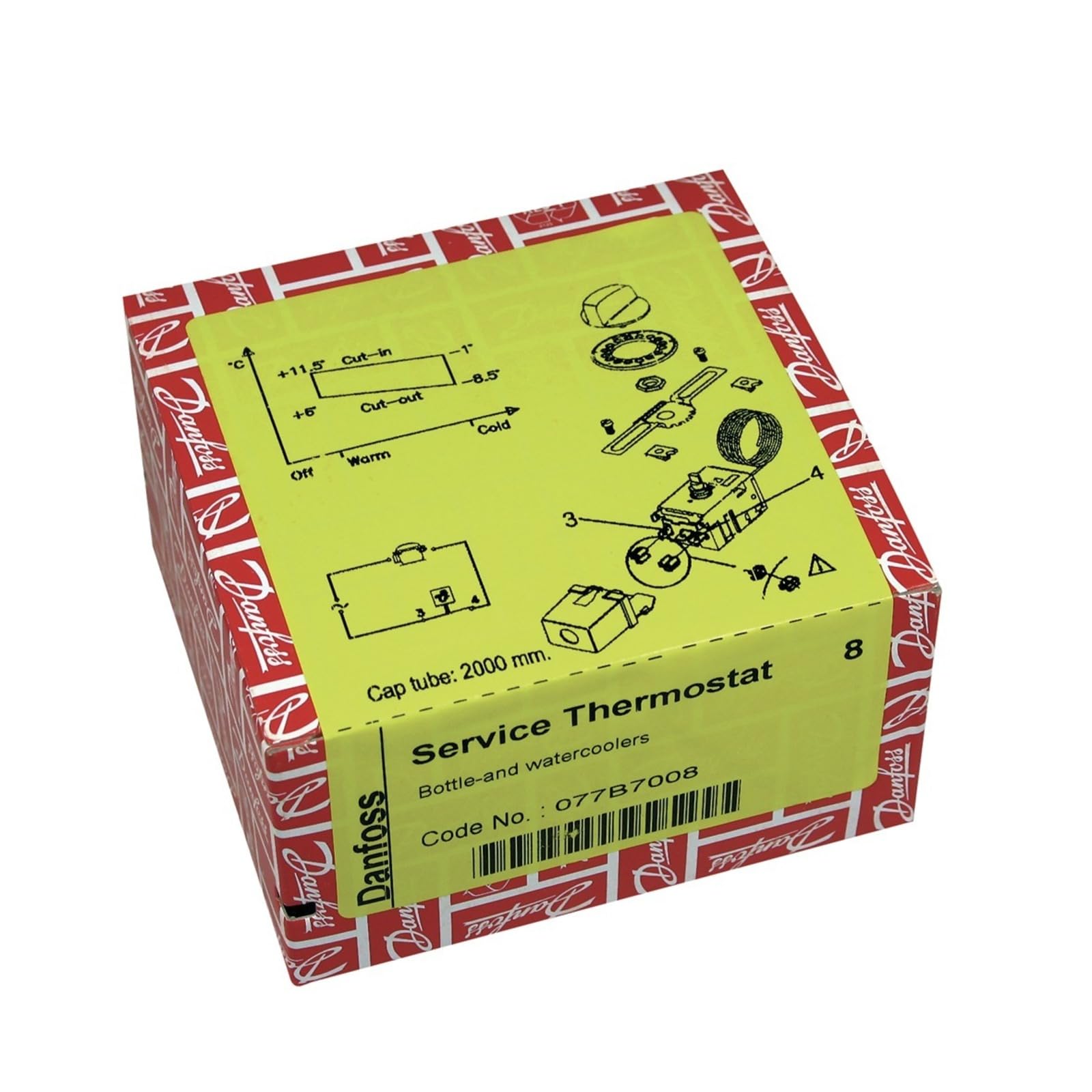 LUTH Premium Profi Parts Termostato compatibile con Danfoss N. 8 077b7008 universale per frigorifero vino refrigeratore bottiglia refrigeratore liquido