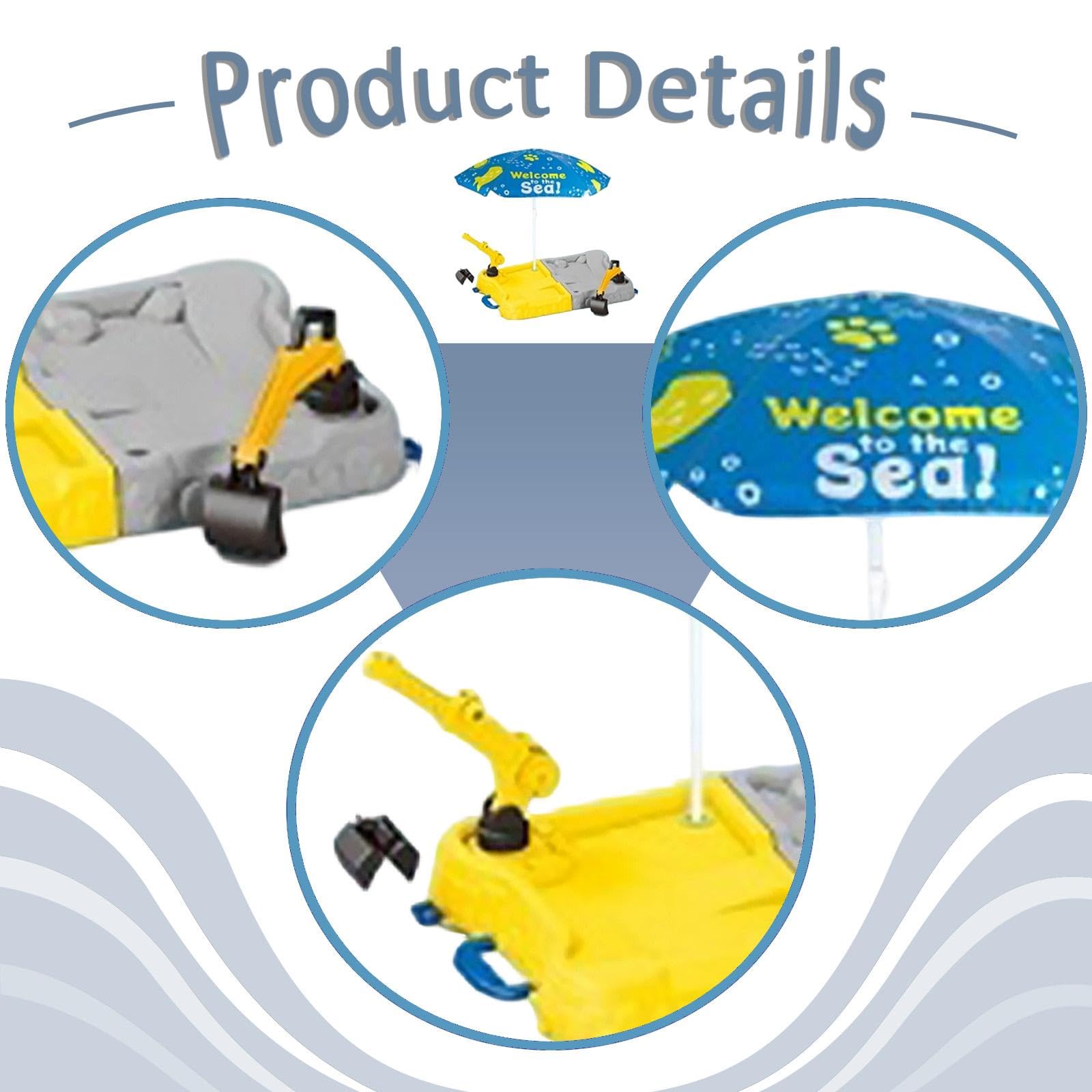 Sandkasten Spielset für Kinder, Sommer, Outdoor Spielzeug mit Bagger, Strandspielset, Sand für Strand, Garten, Drinnen Und Draußen, für Kinder von 3 8