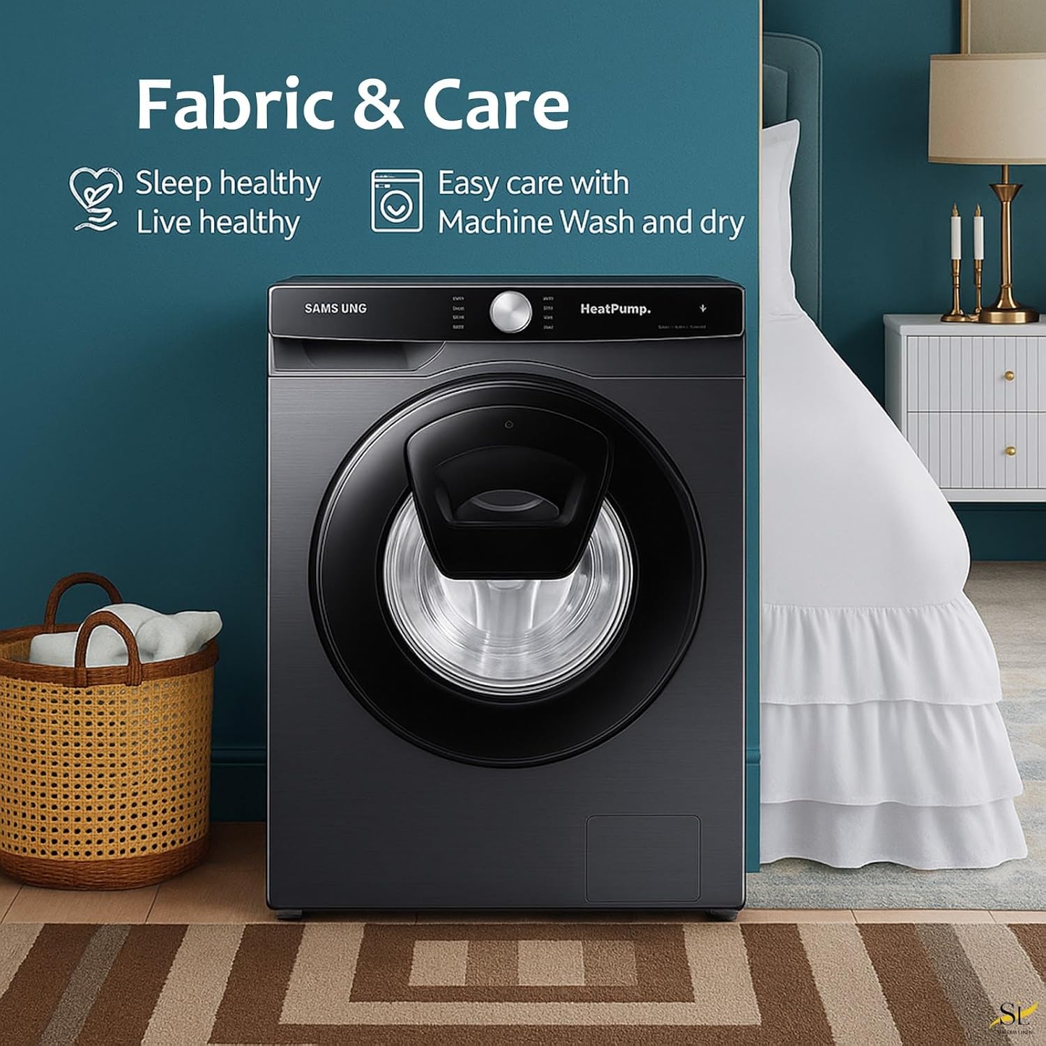 King Bed Skirt – Multi Ruffled White Bedskirt with 21" Drop – Hotel-Quality Dust Ruffle for Easy Fitting – Brushed Fabric (White, King Size)