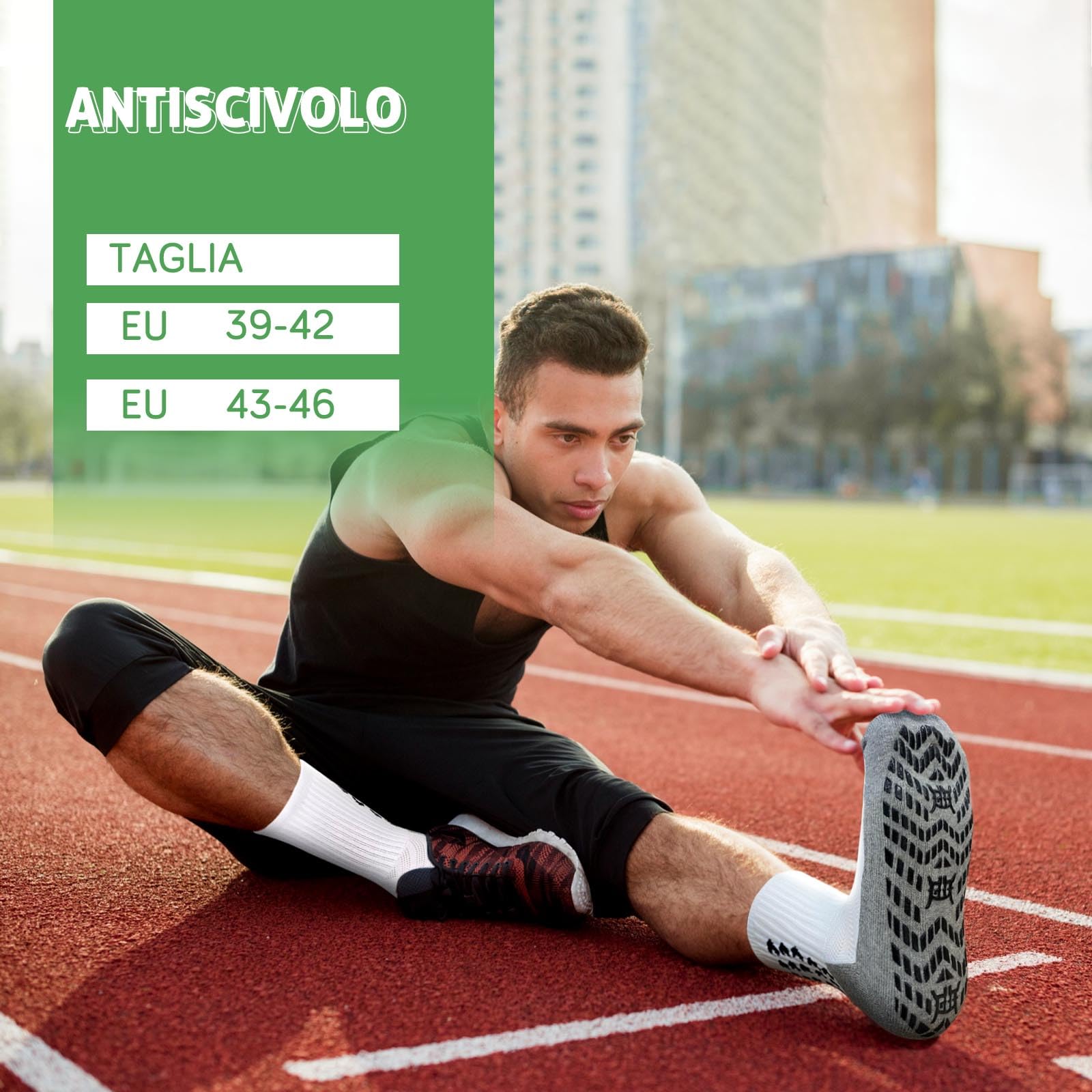 ZAKASA Calze Calcio Antiscivolo Uomo: Calzini Grip Uomo Calzettoni Sportive Per Basket Corsa Tennis Trekking