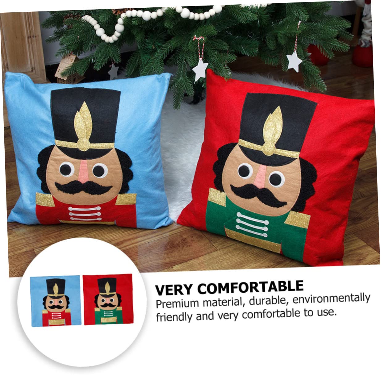 MAGICLULU 3 Set Di Comode Federe Per Cuscini Quadrati Per La Casa Decorazioni Per Cuscini Per Le Feste Federe Per Cuscini Natalizi Federe Per Cuscini A Tema Natalizio 2 Pezzi*3