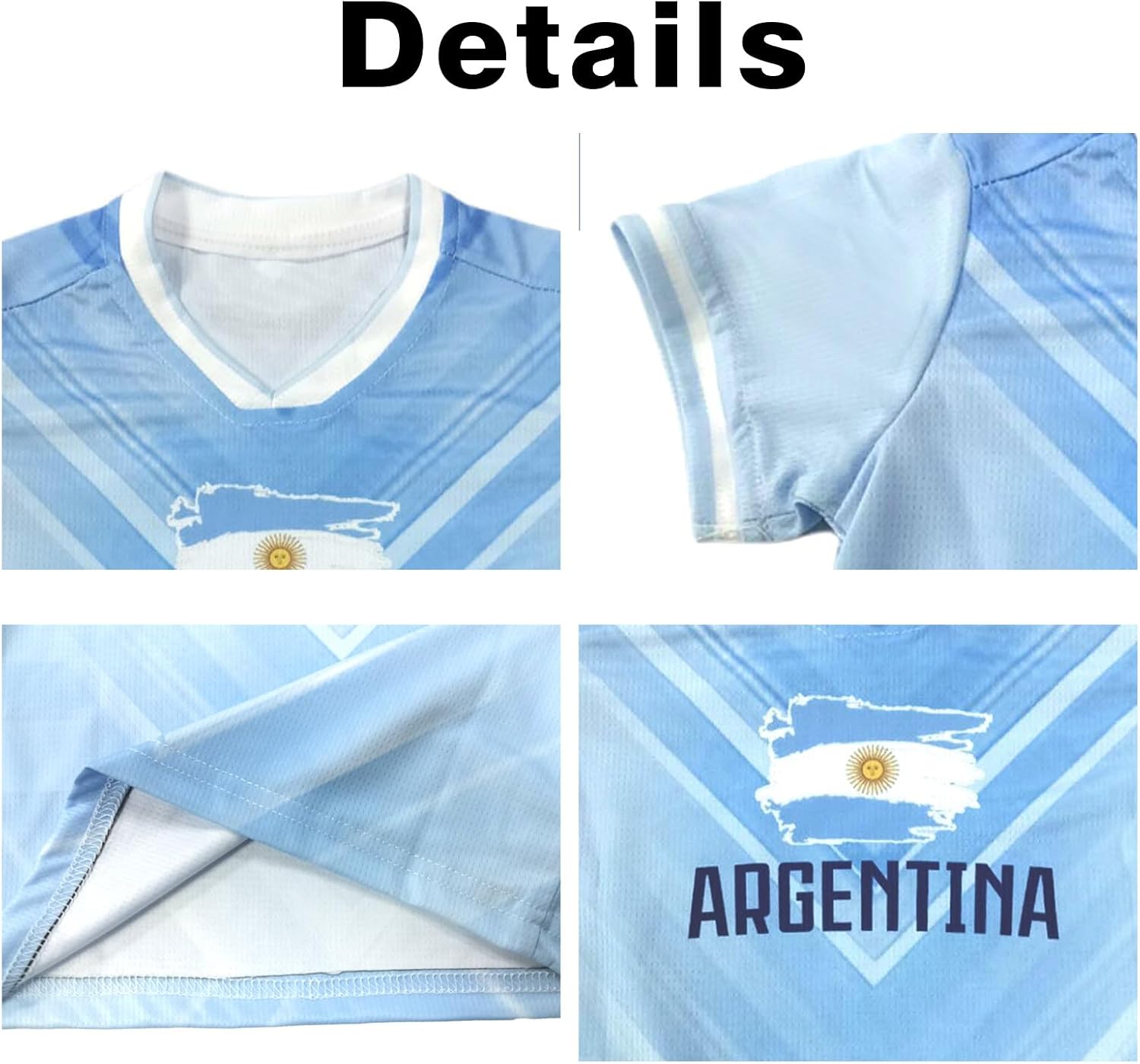 24/25/26 National Flag Soccer Jersey Kit for Kids Youth Boys Girls Sports Uniforms Outfits Fans Gift Shirt Shorts Sets 3-14Y