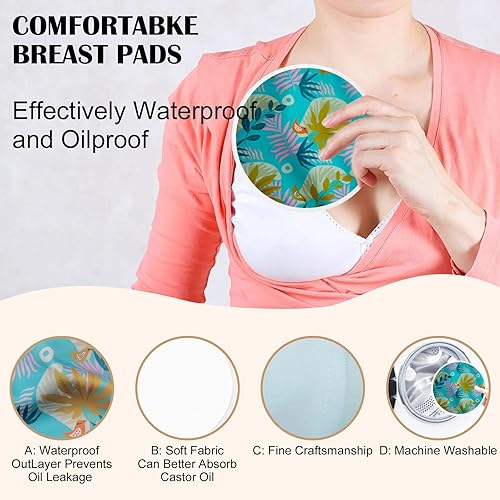 Miniatura 3 de Paquete de 2 unidades de aceite de ricino para el pecho, almohadillas reutilizables de compresión de aceite de ricino suave, compresa de franela