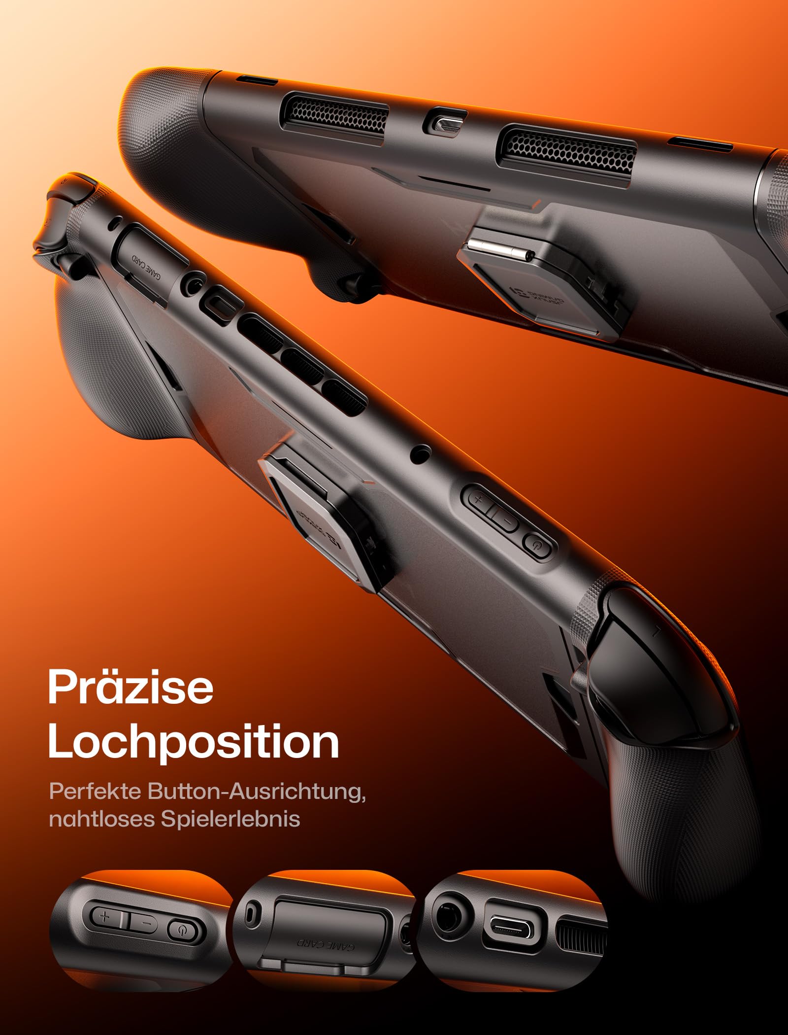 JSAUX PC0121 Etui ochronne do Switch 2, ochrona 360° ModCase z przednią pokrywą, metalową podstawką, silikonową opaską, uchwytem do stacji dokującej i kablem przedłużającym – zestaw dokujący