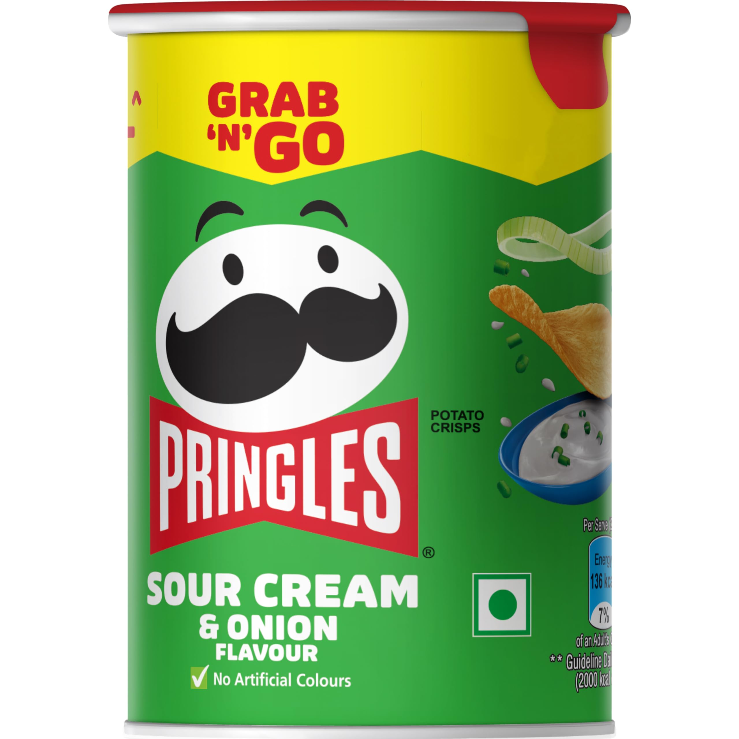 Pringles Sour Cream & Onion Flavour Potato Chips, 40g