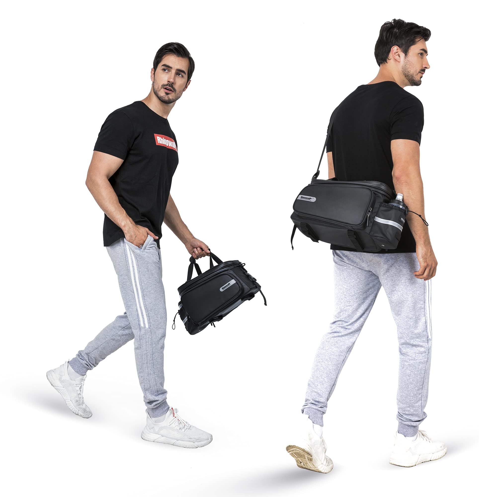 BAIGIO Erweiterbar Gepäckträgertasche für Fahrrad 11-30L Wasserdicht Fahrradtasche Gepäckträger Multifunktion Kameratasche Rücksitz Tasche hinten Faltbare Seitentaschen mit Flaschenhalter Regenschutz