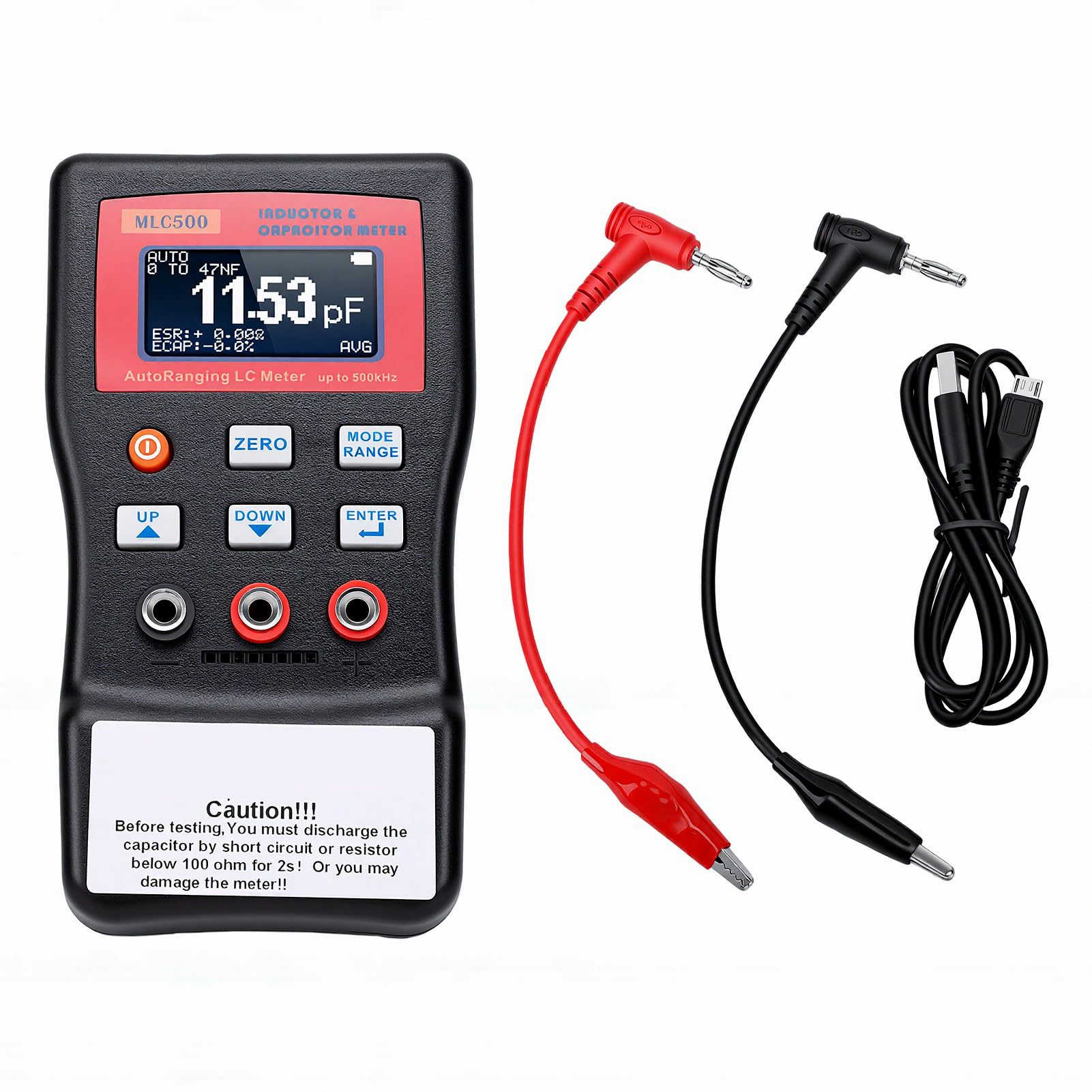 Eujgoov Tester Digitale a Portata Automatica del Misuratore di Induttanza di capacità 1pF-100mF 1uH - 100H per la Riparazione di Apparecchi HVAC