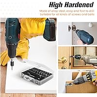 Vista 6 de Nuovoware Juego de extractor de tornillos dañados, 22 piezas, kit de extractor de tornillos pelados fácil de quitar, juego de removedor de tornillos