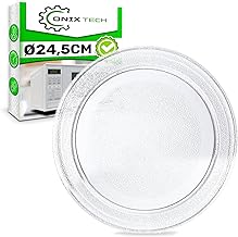 Microwave Plate Glass with a Diameter of 24.5 cm Suitable for LG and Other Brands with a Microwave Plate of 245 mm ONIX TECH