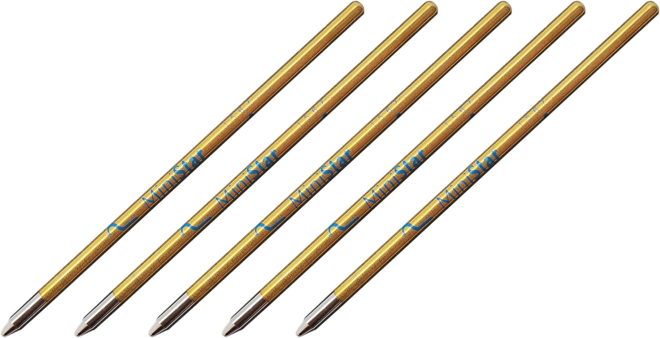 5 Pack โ MiniStar D1 Pen Refills (Blue) โ German Brand Made in Switzerland