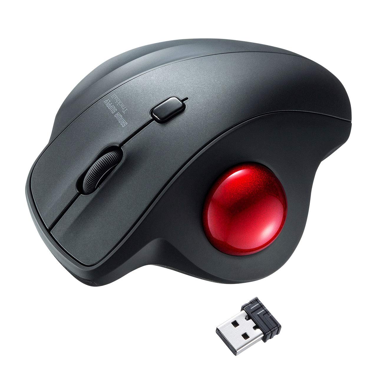 SANWA 2 4G Wireless Ergonomic Trackball Mouse Optical Vertical Rollerball Mice Silent Buttons 34mm Trackball 600 800 1200