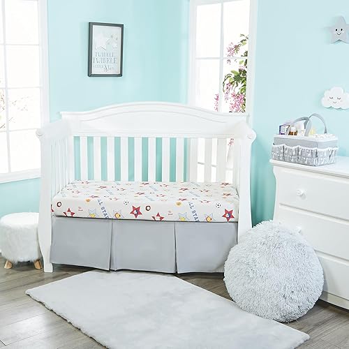 Vista 167 de EVERYDAY KIDS - Sábana bajera para cuna, 100% micro fibra suave, transpirable e hipoalergénica, se adapta al colchón de cuna tamaño estándar de 28