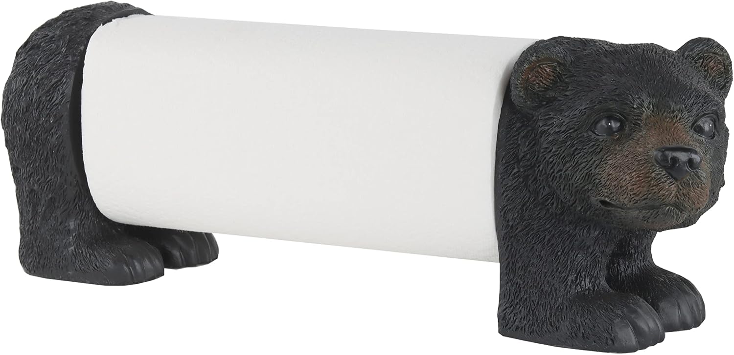 Brown Bear Paper Towel Holder Cabin Lodge Kitchen Decor