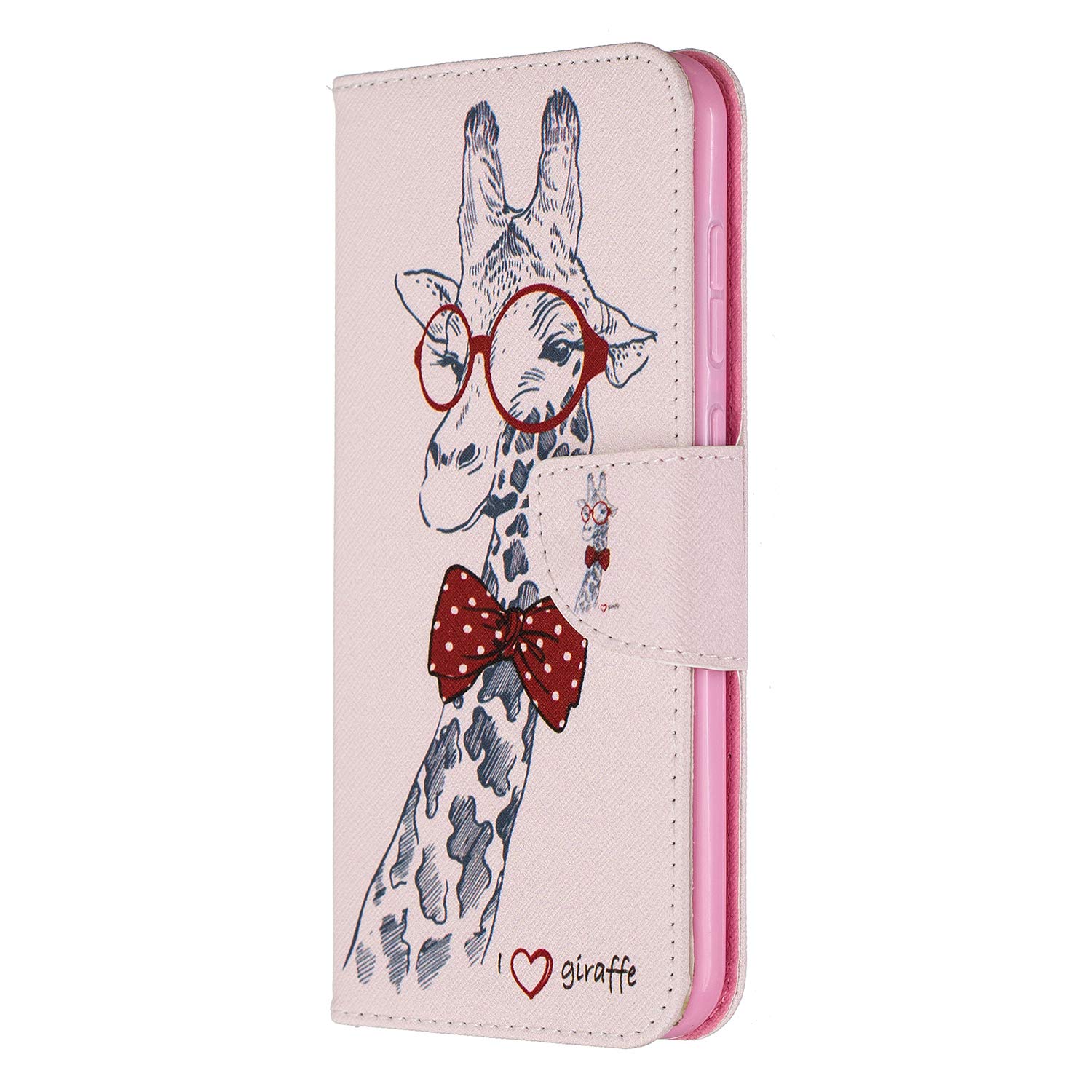 Custodia HualuBro Per Nokia 2.3 Con Flip Cover A Portafoglio In Pelle PU E Chiusura Magnetica - Colore Rosso