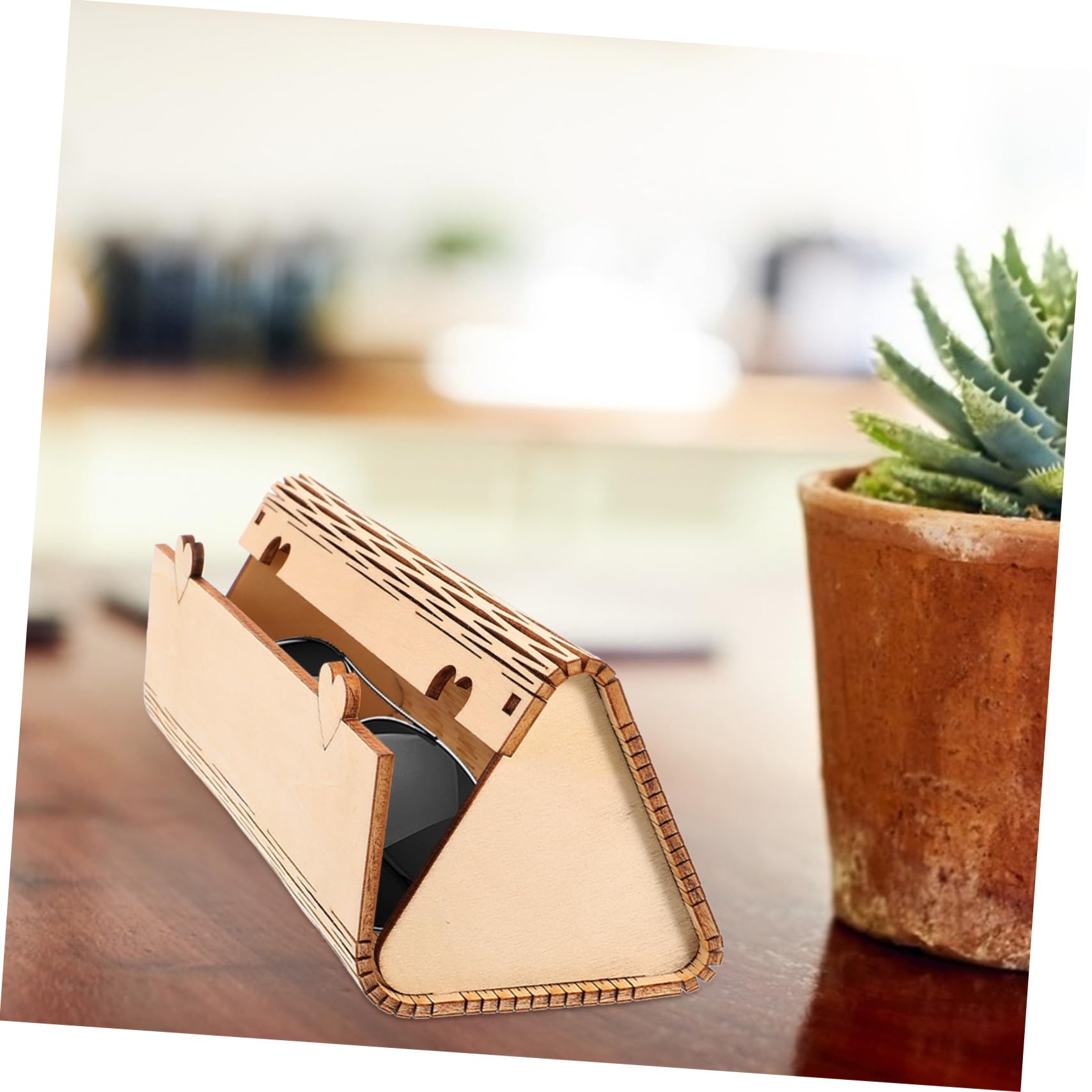minkissy Scatola Di Occhiali in Legno Custodia Degli Occhiali Da Viaggio Organizzatore Da Viaggio Per Occhiali Da Sole Scatole Di Immagazzinaggio Di Legno