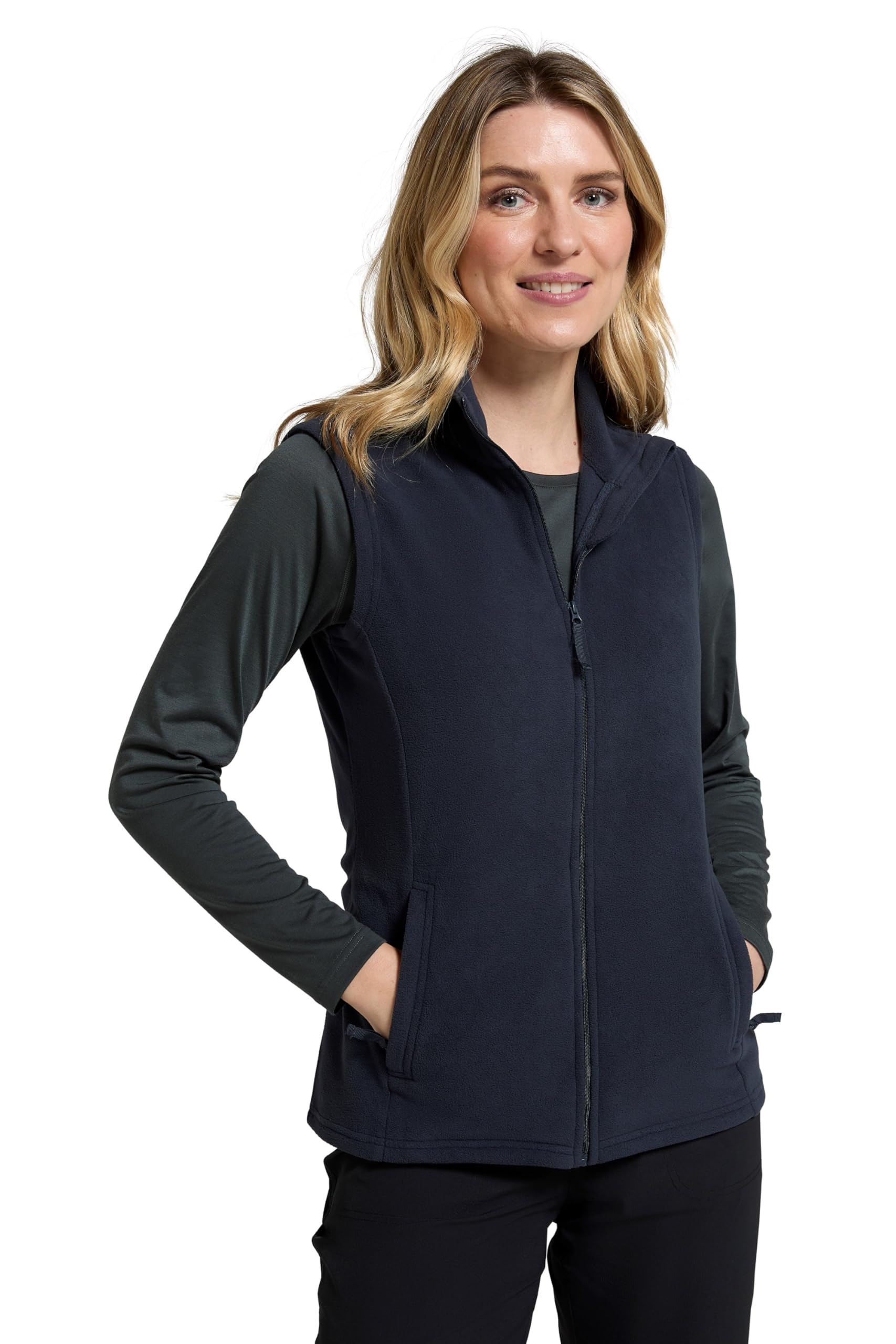 Camber Womens Gilet - Lightweight Sleeveless Jacket, Microfleece Bodywarmer, Breathable Vest, Zipped Side Pockets - For Spring Summer, Camping, Hiking