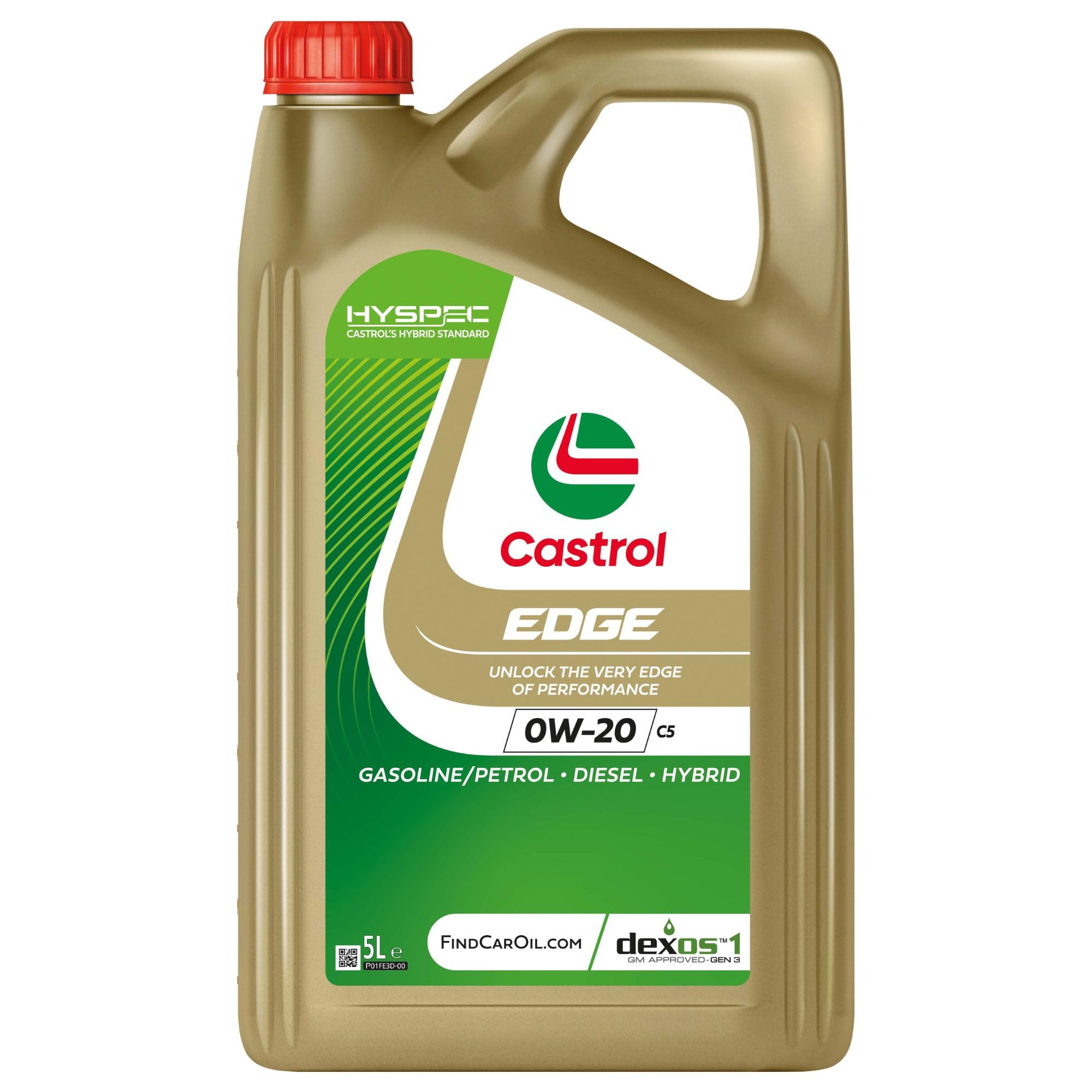 EDGE 0W-20 C5 Engine Oil 5L, Gold