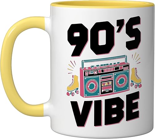 Miniatura 10 de 90's Vibe - Taza de cerámica, color blanco