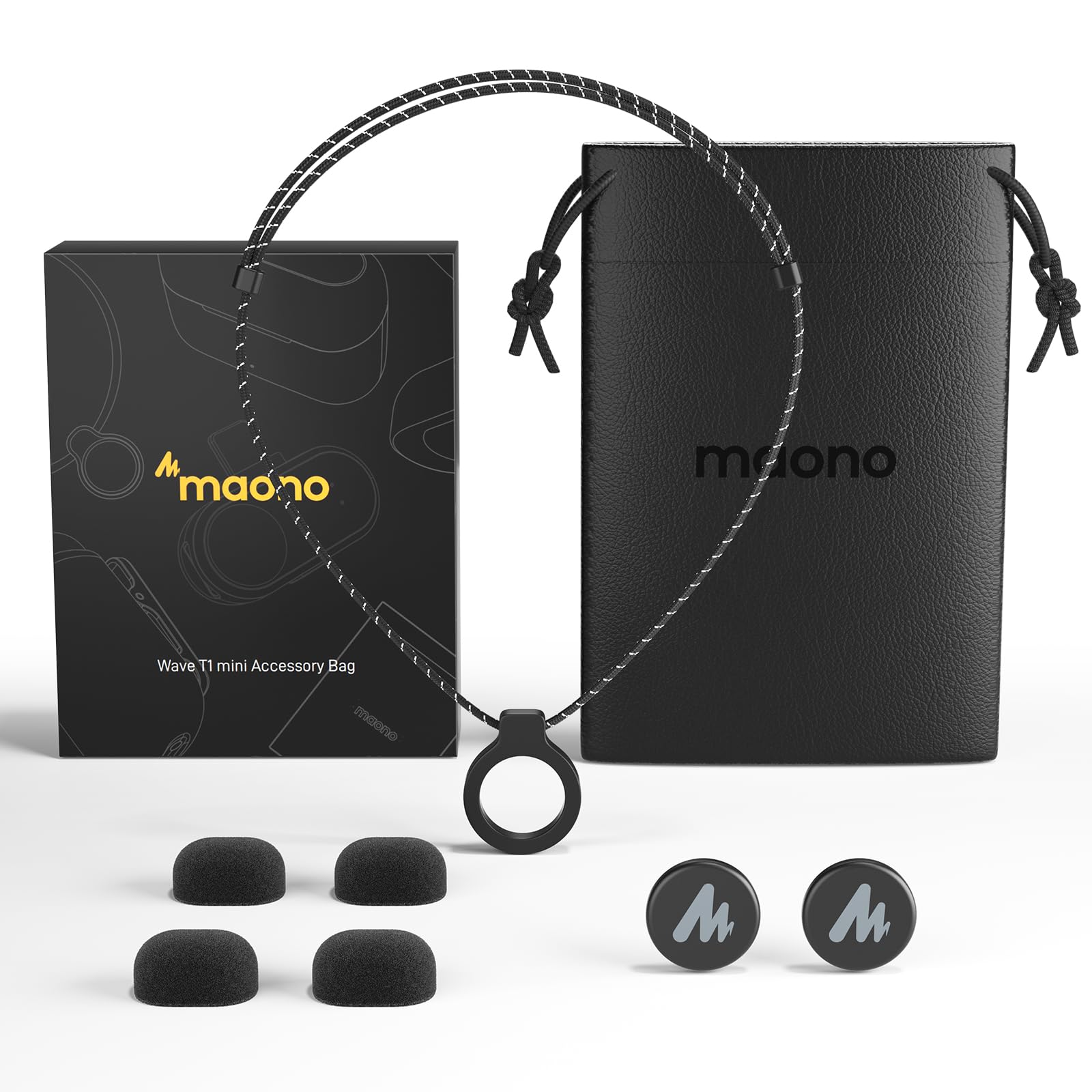 Amazon.com: MAONO Wave T1 Mini Wireless Lavalier Microphone