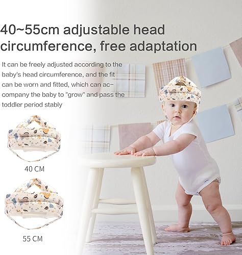 Miniatura 3 de Protector de otoño para bebé, casco de seguridad para gatear y caminar, protector de cabeza de bebé para niños y niñas (adecuado para 6 a 20 meses)