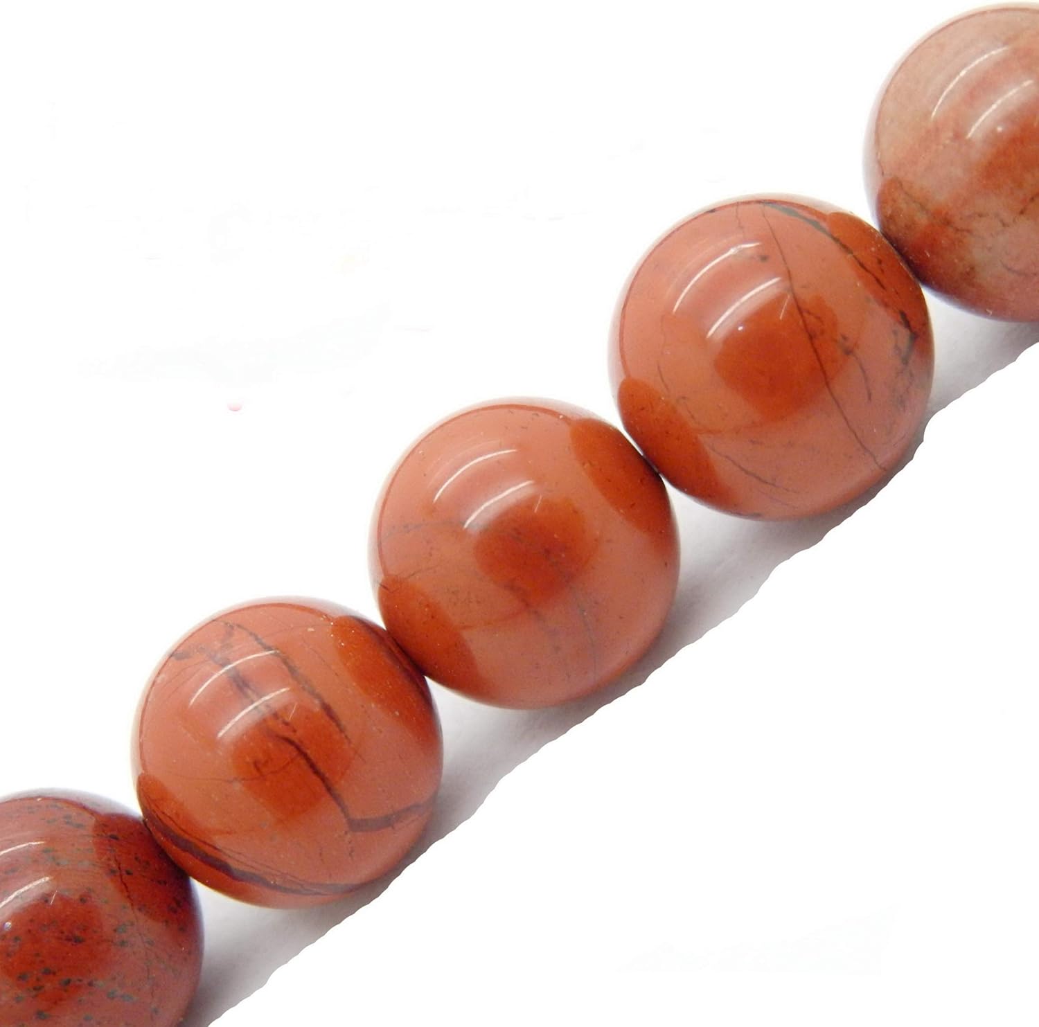 Gemstone Beads for Jewelry Making, Sold per Bag 5 Strands Inside, Red Jasper 8mm