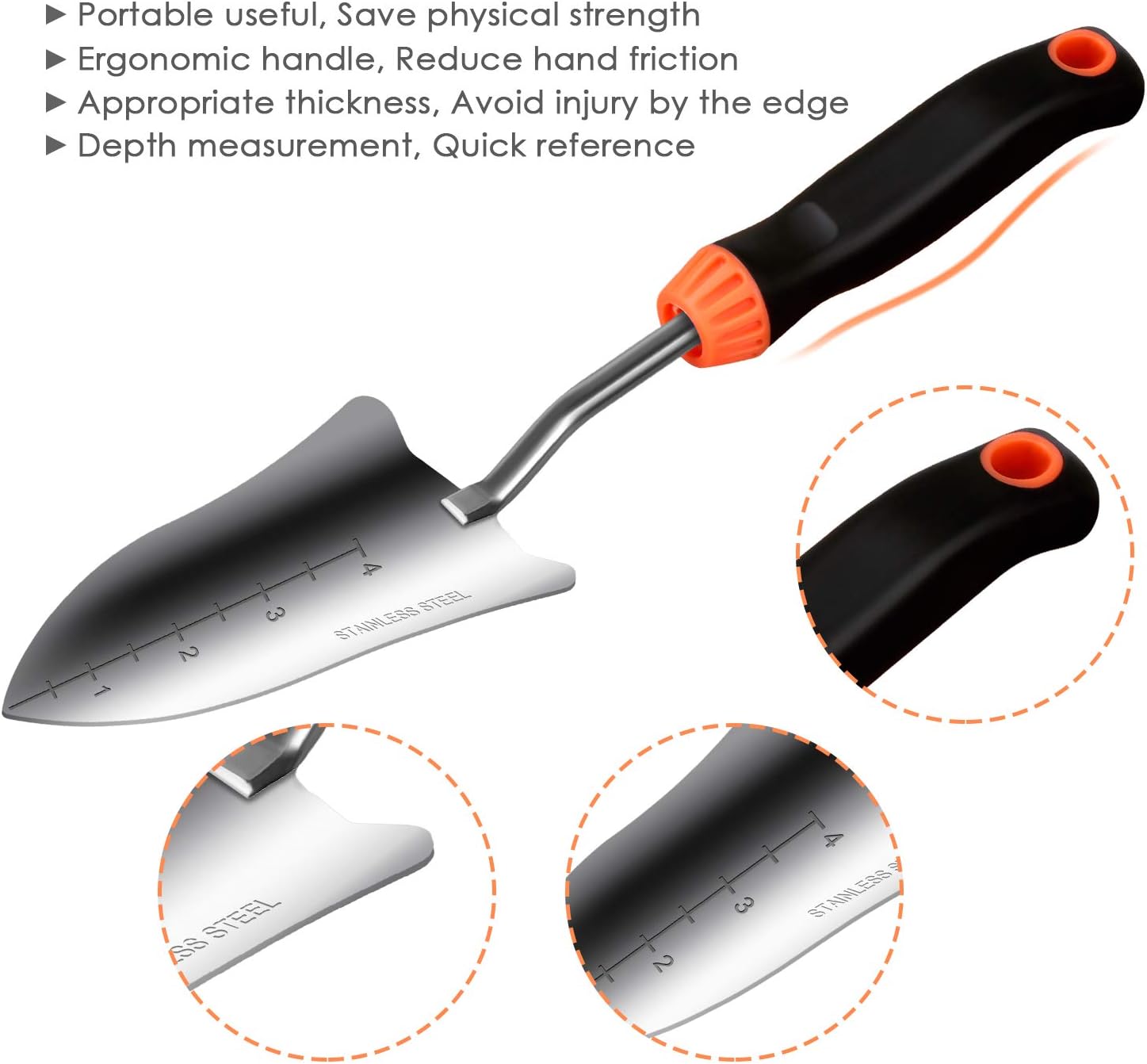 LANNIU Gardening Tool Set, Garden Tools Set Gift for Women and Men, Stainless Steel Heavy Duty Outdoor Hand Tools Kit with Soft Rubberized Non-Slip Ergonomic Handle Storage Tote Bag : Garden & Outdoor