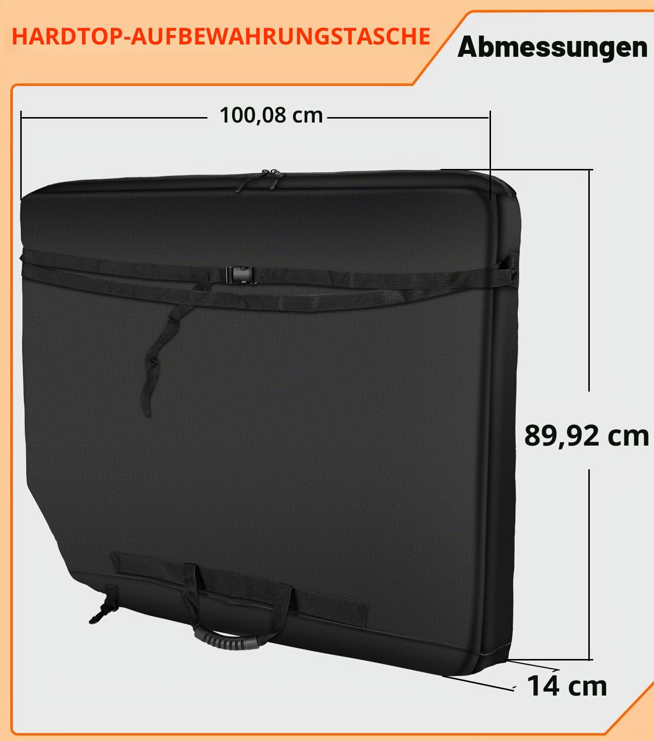 Camoo Freedom Panel Hard Top Aufbewahrungstasche mit Griff, kompatibel mit Jeep Wrangler JK JKU JL JLU Sports Sahara Freedom Rubicon Unlimited Gladiator 2-Türer & 4-Türer & 2020-2022 Gladiator JT