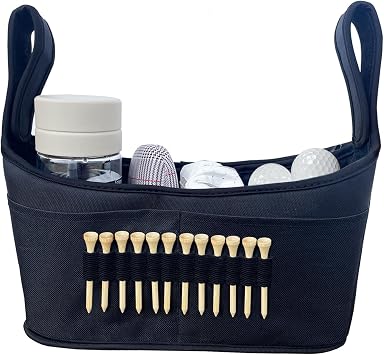 Golf Push Cart Organizer - Accessory Bag with Multiple Pockets
