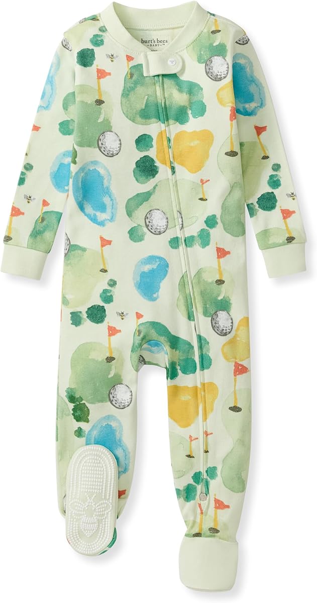 Pijama tipo pijama con pies de ajuste ceñido de algodón orgánico para niños