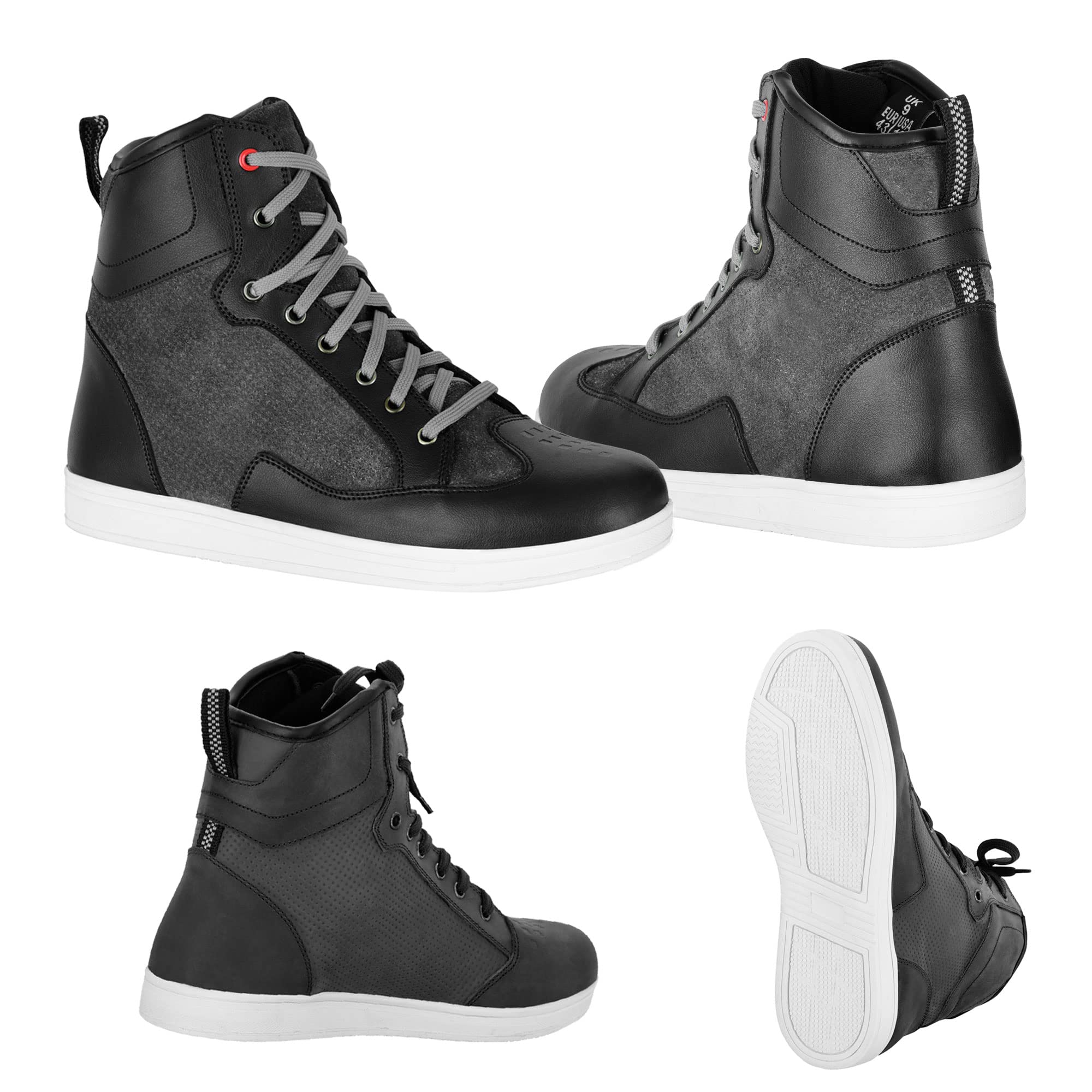 Scarpe da moto impermeabili da uomo stivali da motocross traspiranti in pelle rinforzata e protettiva