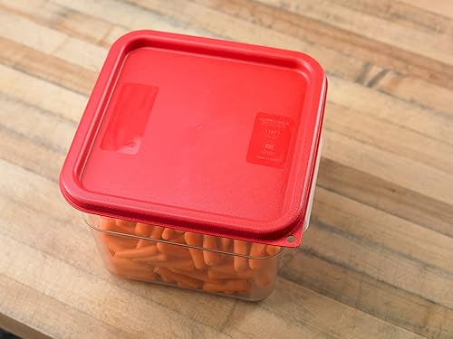 Miniatura 10 de Carlisle FoodService Products Squares - Tapa cuadrada para contenedor de almacenamiento de alimentos con diseño apilable para catering, bufés,