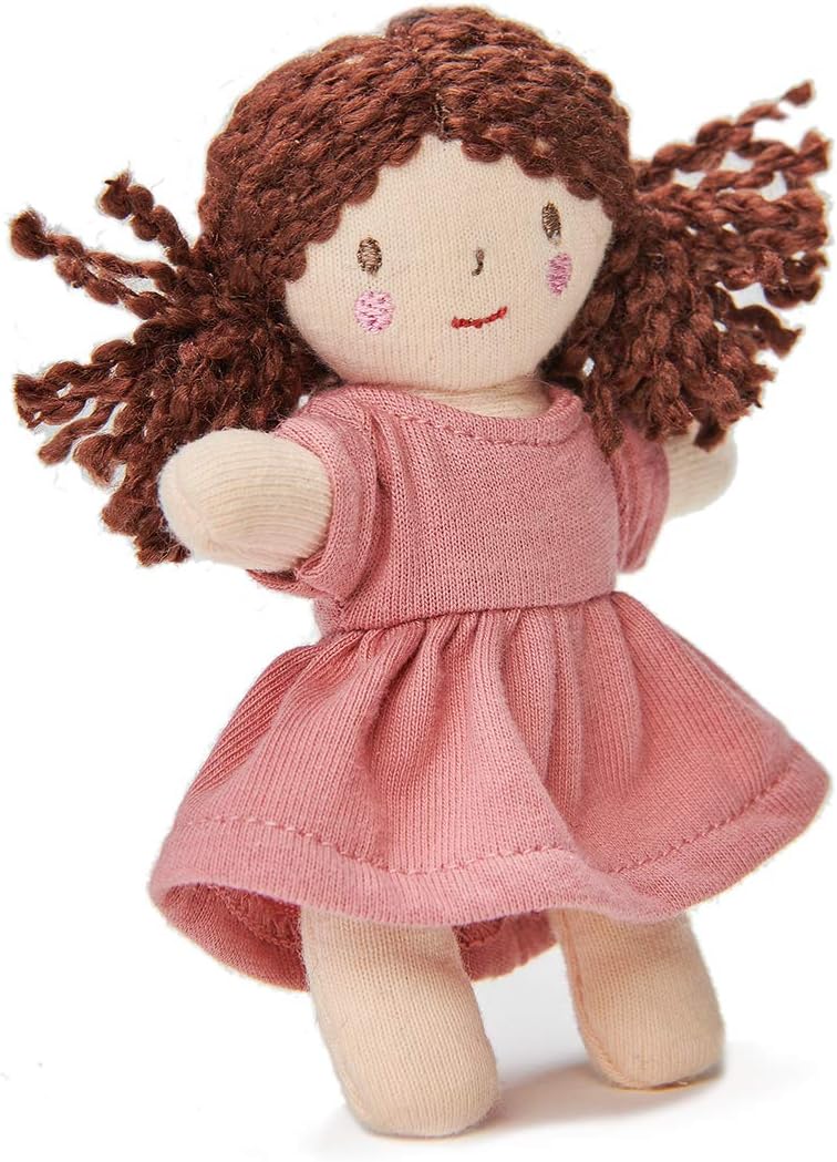 ThreadBear Design Mimi Doll - Mini Plush Dolls House Doll With Bendy Opposable Arms Legs and Body For Children 3+