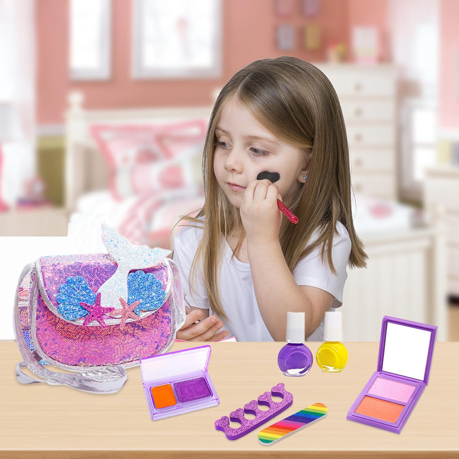 Kit De Maquillaje Infantil Lavable Y Soluble En Agua