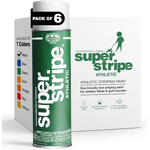 Fox Valley Athletic Field Striping Paint 18 oz Pack of 6, White