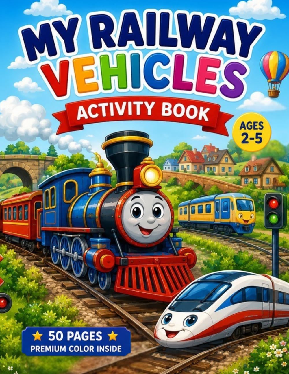 MY RAILWAY VEHICLES: ACTIVITY BOOK FOR KIDS AGES 2-5 (My First Learning Books)