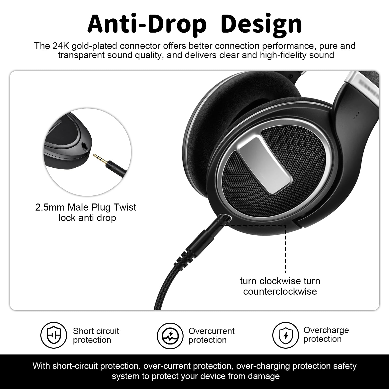 Amazon | USB C ATH-M50x ヘッドホンオーディオケーブル AUXコード