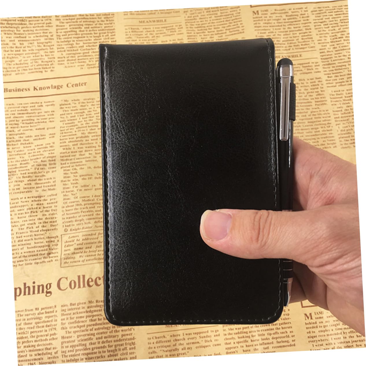 Artibetter 10 Pièces Business Notebook Épais Multifonctionnel PU Portable pour Bureau École Maison Noir