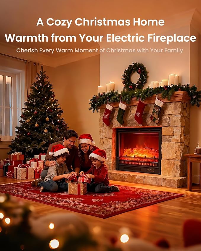 Chimenea Eléctrica Airmate 1500W 22 Pulgadas con Temporizador y Control Remoto miniatura 6