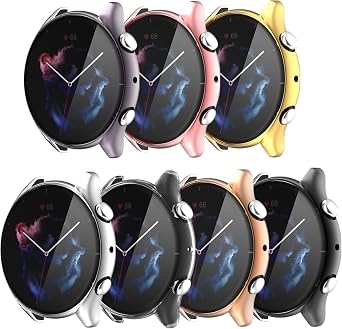 Yrzper Screen Protector Case Compatible for Amazfit GTR 3 & GTR 3 Pro, Soft TPU Full Cover, Scratch Resistant, 7 Pack