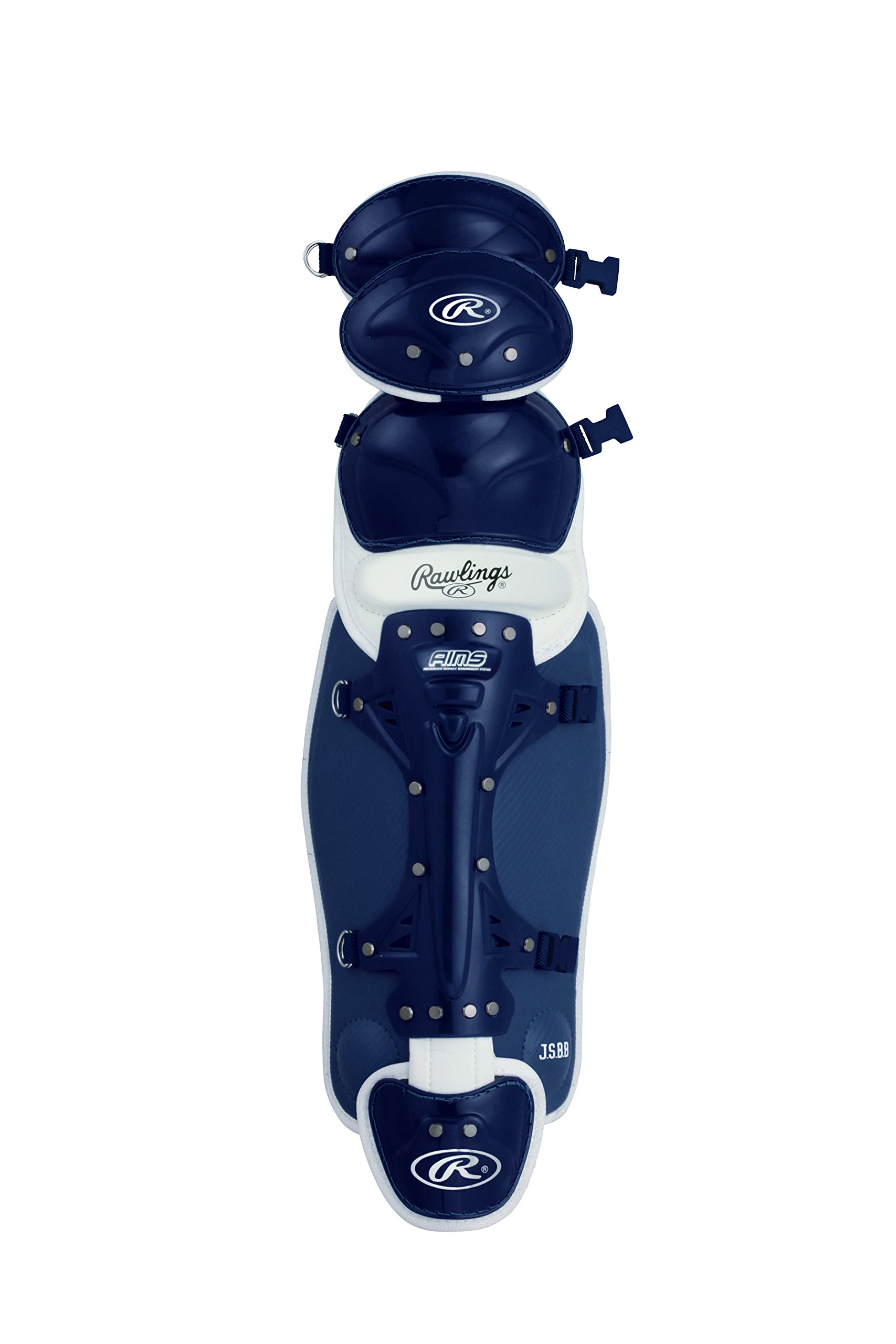 ローリングス キャッチャーレガース 一般軟式用 ネイビー/ホワイト